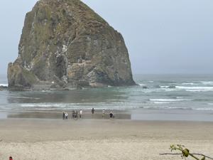 Close-up of Haystack Rock at Cannon Beach